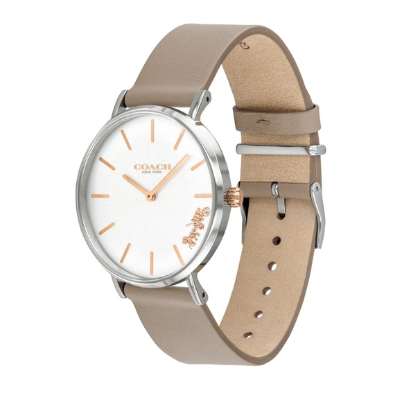 NIB COACH • Perry Wristwatch Calfskin Leather Strap - Picture 1 of 7